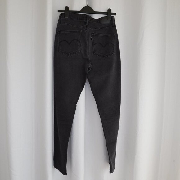 Levi's High Rise Skinny Washed Black Jeans Sz 29 - Picture 3 of 5